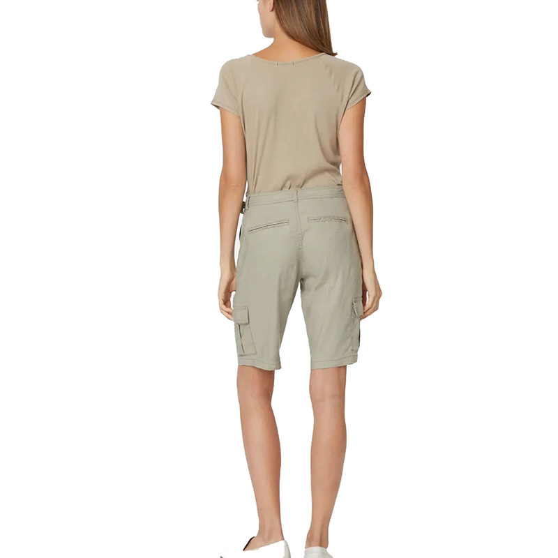 Women's cotton cargo bermuda shorts