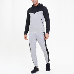 Mens athletic panel tracksuit set