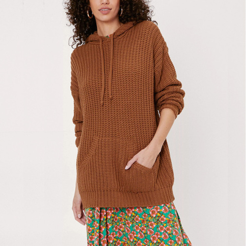 Knit oversized hoodie womens
