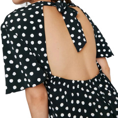 Pretty woman black and white polka dot mini dress