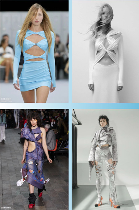 How popular is the partially exposed skin cutout clothing?  Many brands have been doing ~