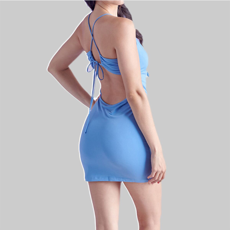 Womens bodycon ruched mini dress