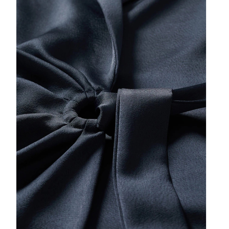 Satin shirt dress for women