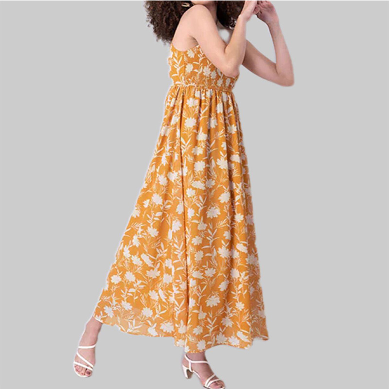 Womens floral print maxi dress
