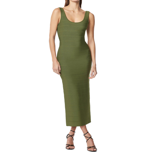 Womens square neck sleeveless prom bandage dress