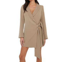 2023 new arrival ties blazer mini dress