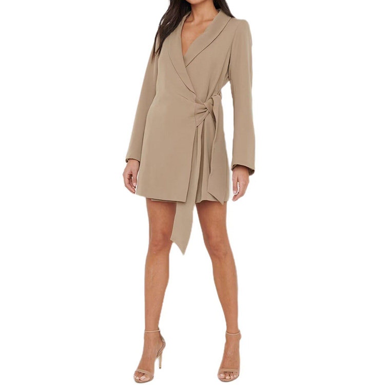 2023 new arrival ties blazer mini dress