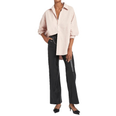 Oversized button down cotton shirt women