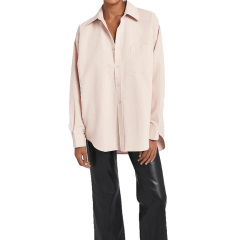Oversized button down cotton shirt women
