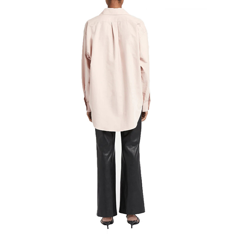 Oversized button down cotton shirt women