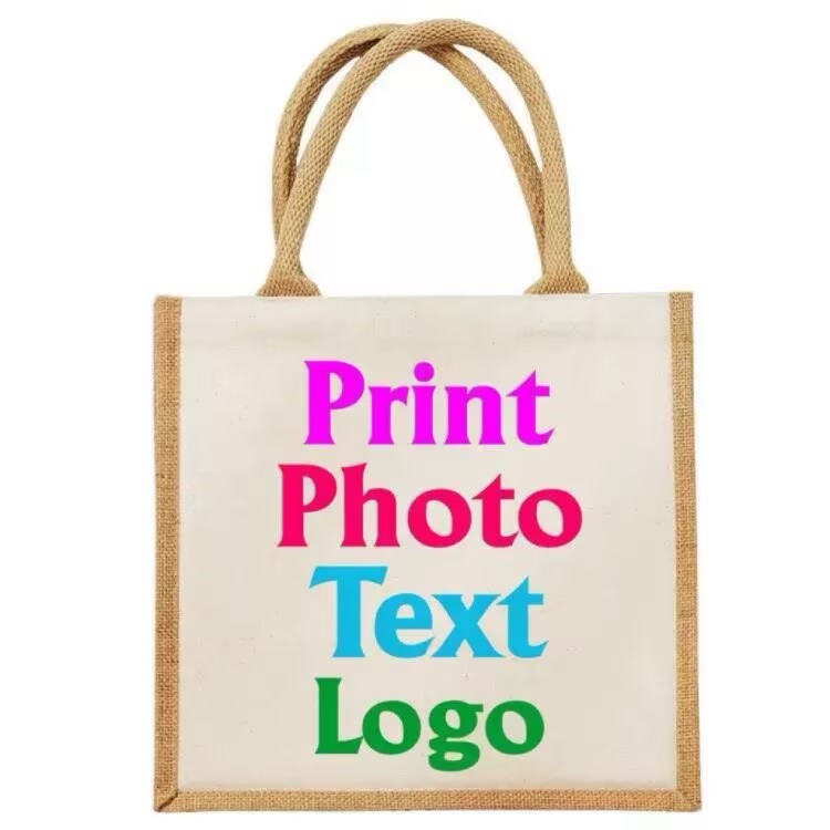 Custom Printed Jute Tote Bag