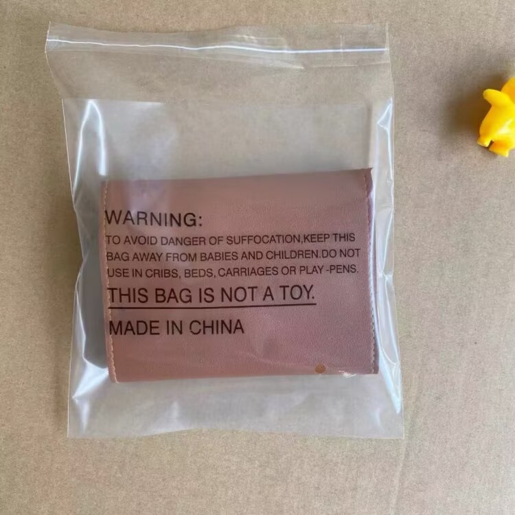 Custom Printed Clear Plastic PE Poly Bag Flat Packaging Bag