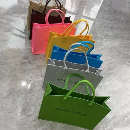 Custom Color Print Felt Tote Bag
