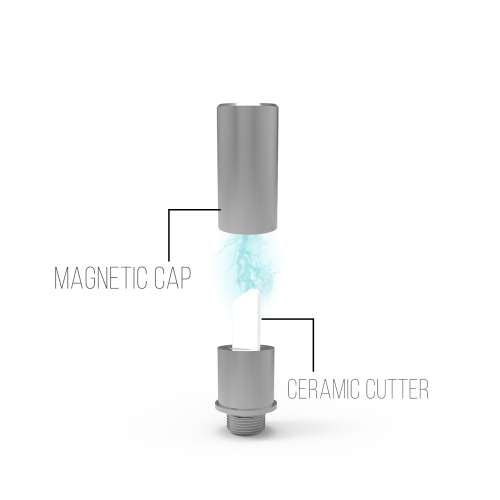 Pluto Knife 510 thread with magnetic cap and LED spotlight