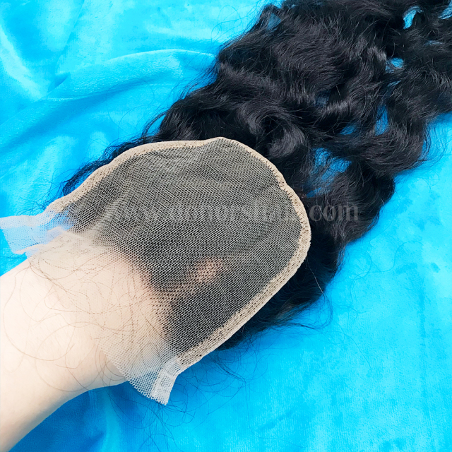 Donors Burmese Curly Raw Hair 4x4 Transparent Lace Closure