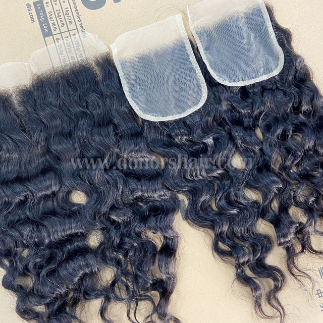 Donors Raw Hair Burmese Curly 5x5 Transparent Lace Closure