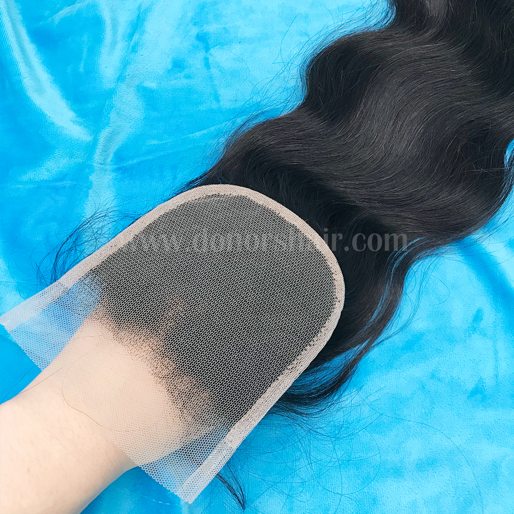 Donors Raw Hair Indian Wavy 4x4 Transparent Lace Closure Closure