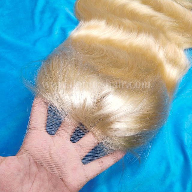 Donors #613 Blonde Body Wave Transparent Lace Frontal Pre-made Wig