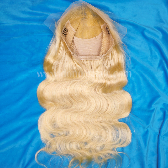 Donors #613 Blonde Body Wave Transparent Lace Frontal Pre-made Wig