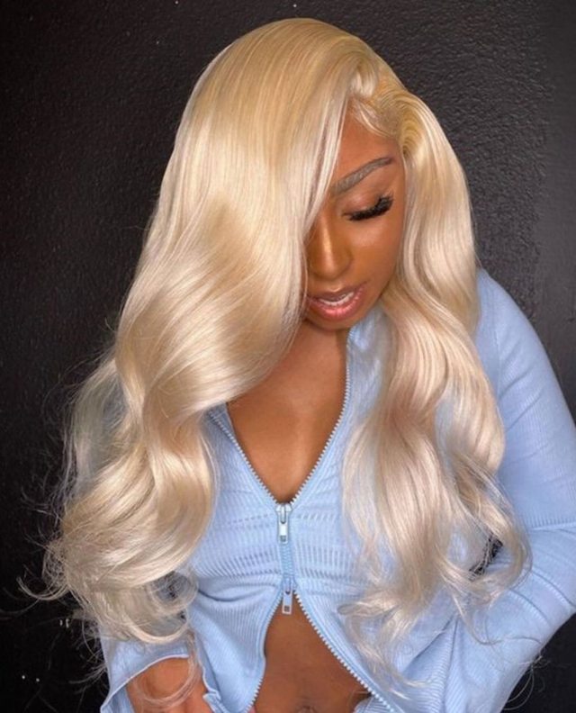 Donors Blonde #613 Color Body Wave 5x5 Transparent Lace Closure