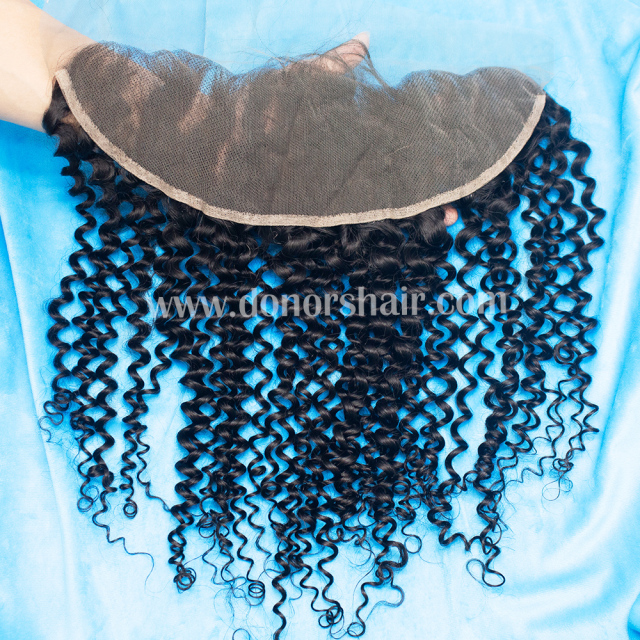 Donors Mink Curly Hair 13x4 Transparent Lace Frontal