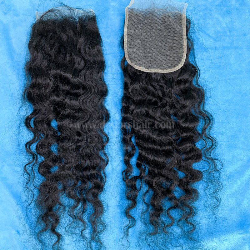 Donors Raw Hair Burmese Curly 5x5 Transparent Lace Closure
