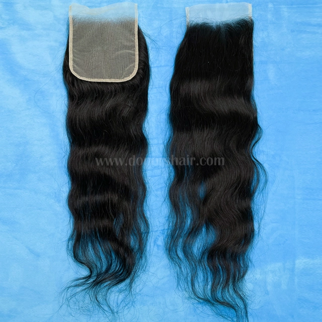 Donors Raw Hair Indian Wavy 5x5 Transparent Lace Closure