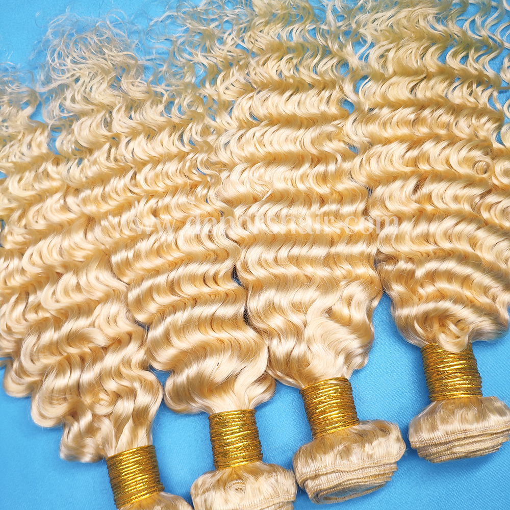 Donors #613 Blonde Deep Wave Virgin Hair Bundle