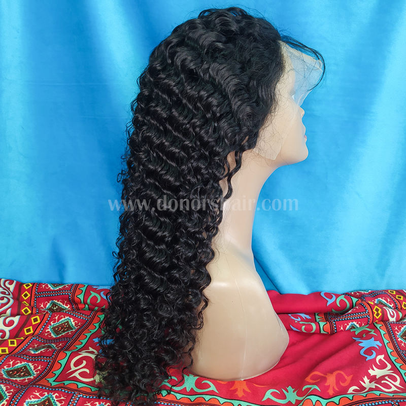 Donors Curly 13x4 Transparent Lace Frontal Pre-made Wig
