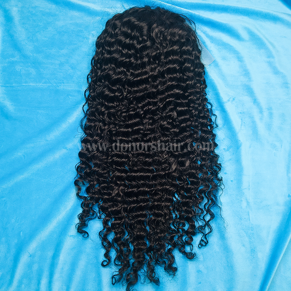 Donors Curly 13x4 Transparent Lace Frontal Pre-made Wig
