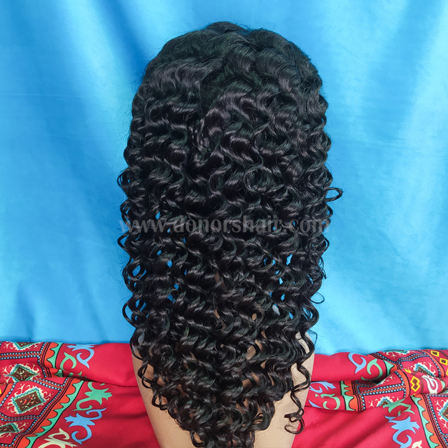 Donors Deep Wave 13x4 Transparent Lace Frontal Pre-made Wig