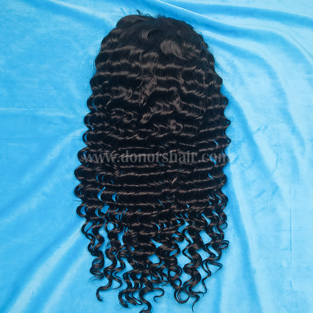 Donors Deep Wave 13x4 Transparent Lace Frontal Pre-made Wig