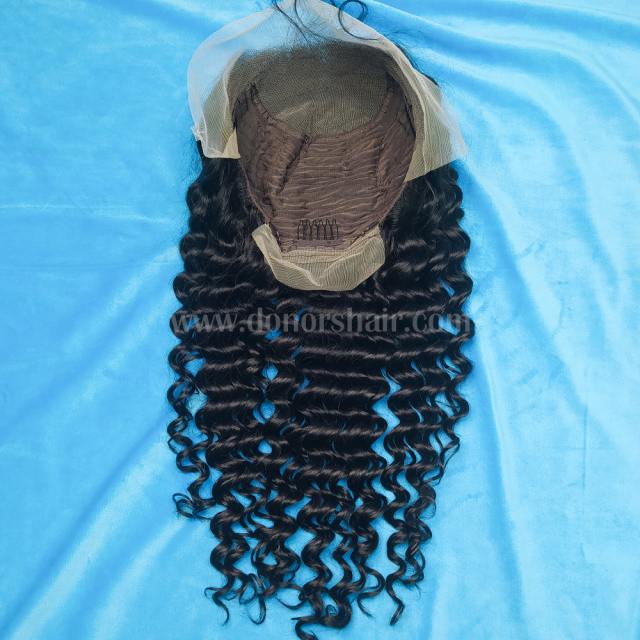 Donors Deep Wave 13x4 Transparent Lace Frontal Pre-made Wig