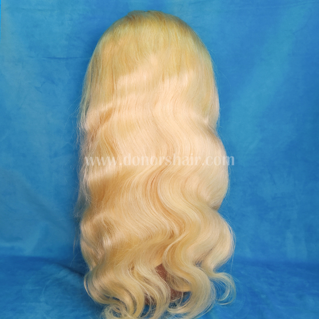 Donors #613 Blonde Body Wave Transparent Lace Frontal Pre-made Wig