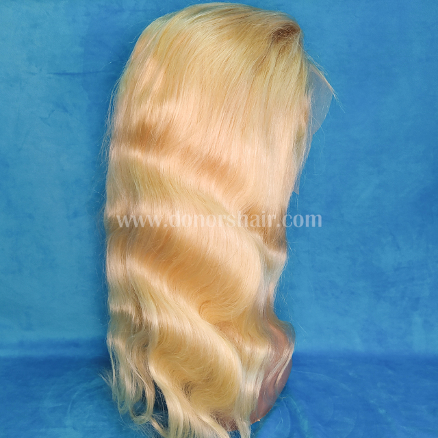 Donors #613 Blonde Body Wave Transparent Lace Frontal Pre-made Wig