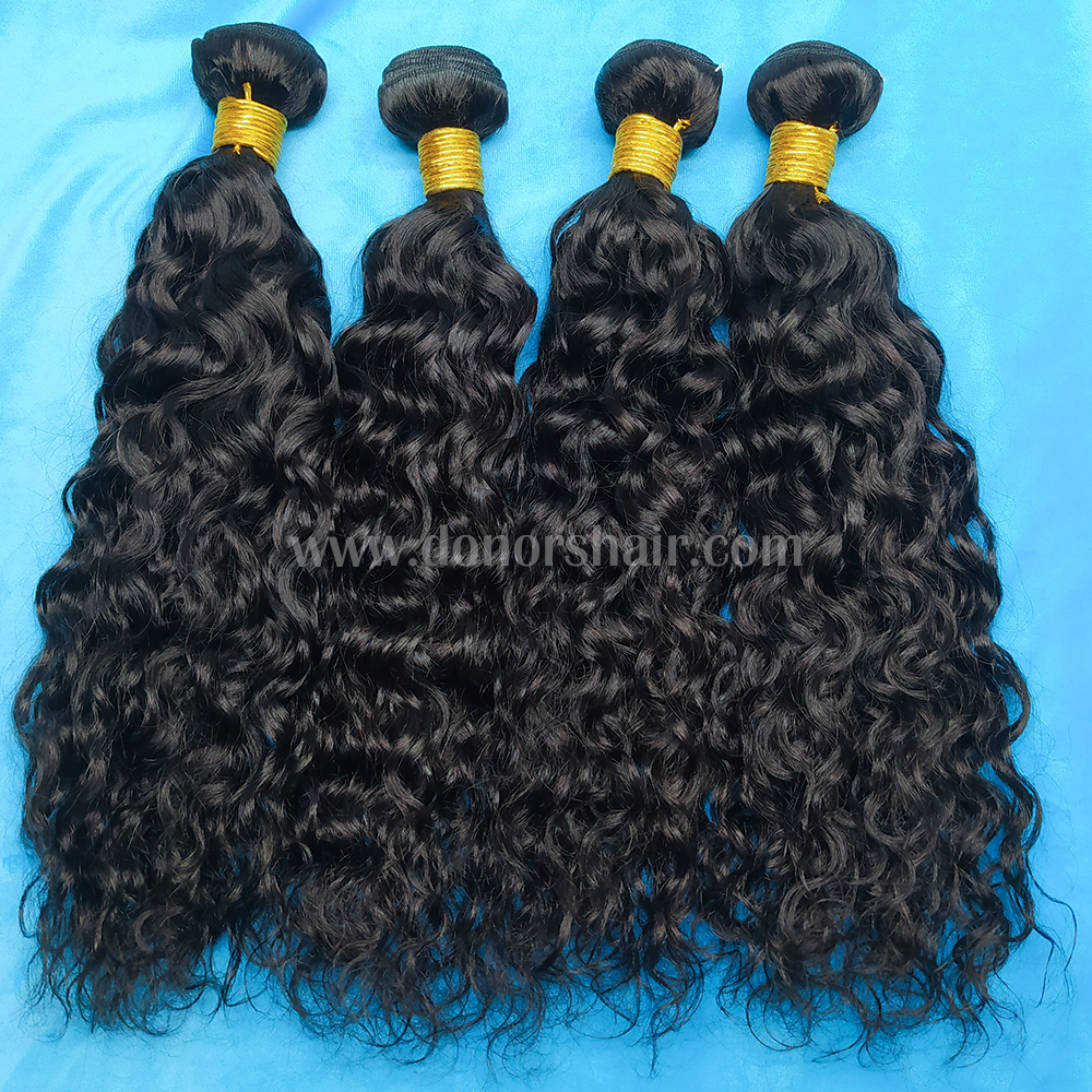 Donors 12A Grade 100% Mink Hair Water Wave Human Hair Bundle