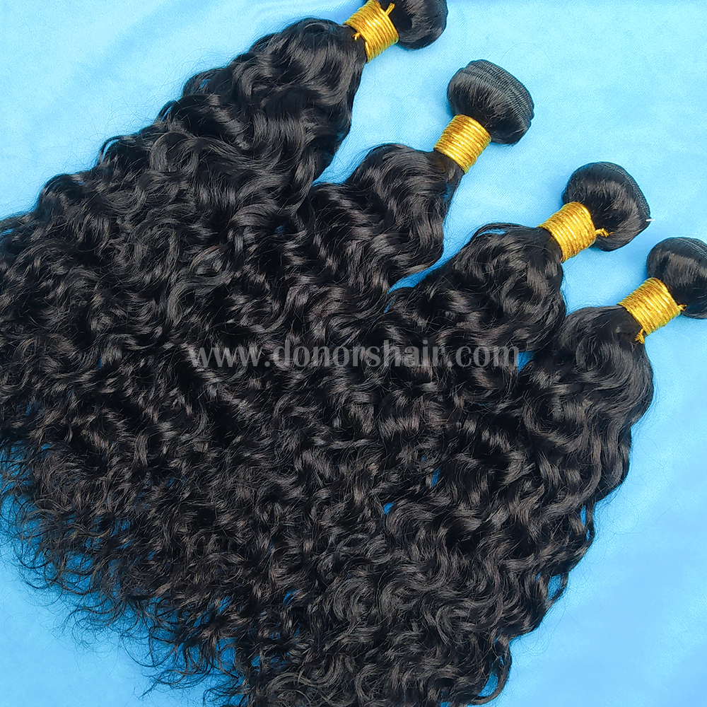 Donors 12A Grade 100% Mink Hair Water Wave Human Hair Bundle