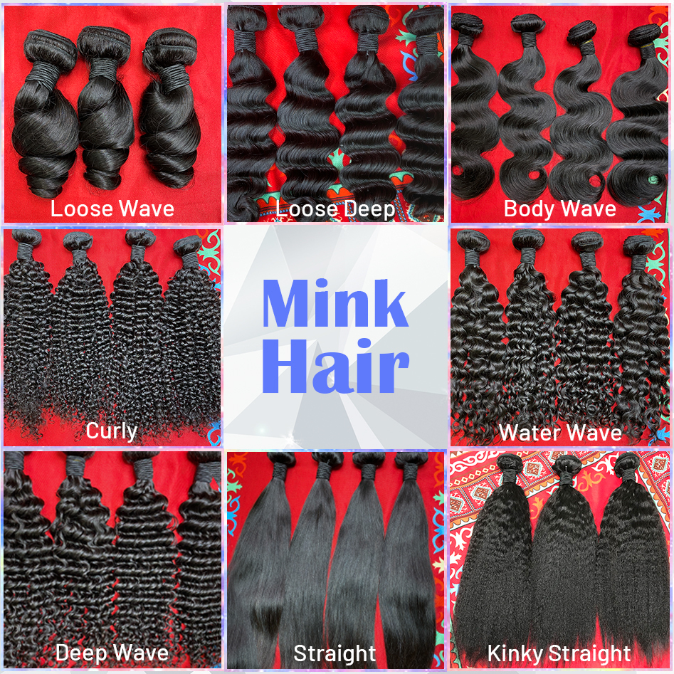 Mink 3 bundles + 13x4 frontal Deal (can pick texture)