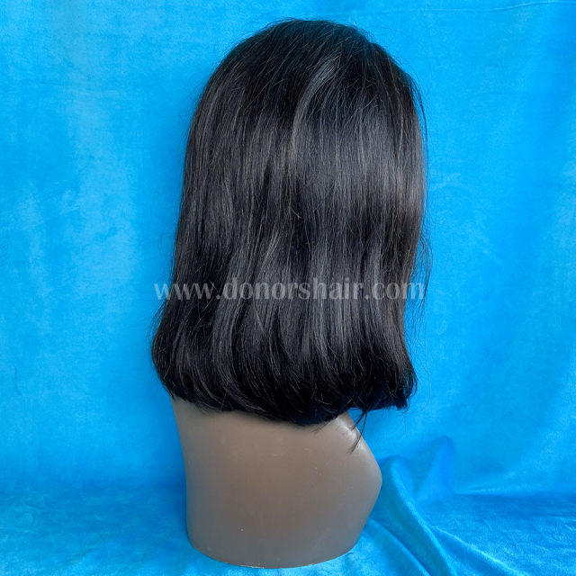 Donors Straight Bob Frontal Lace Wig 100% Human Hair Super Soft