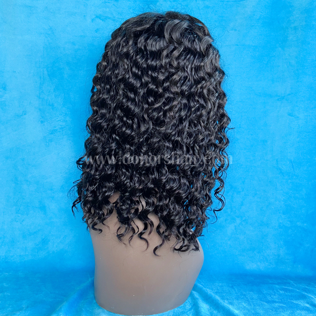 Donors Deep Wave Bob Frontal Transparent Lace Wig