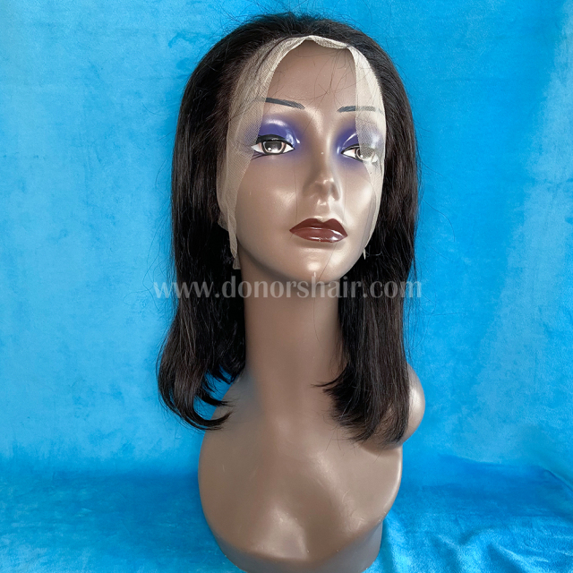 Donors Straight Bob Frontal Lace Wig 100% Human Hair Super Soft