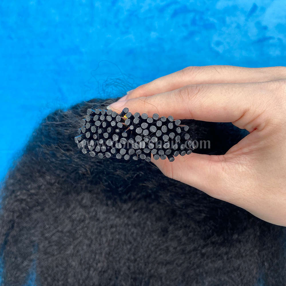 Donors Mink I Tip Kinky Straight Hair Extension100 roots/pack