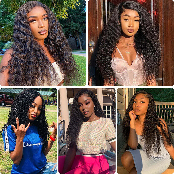 Donors 13*4 Lace Front HD Lace Wigs Deep Wave 5*5/4*4 Transparent Closure Wigs