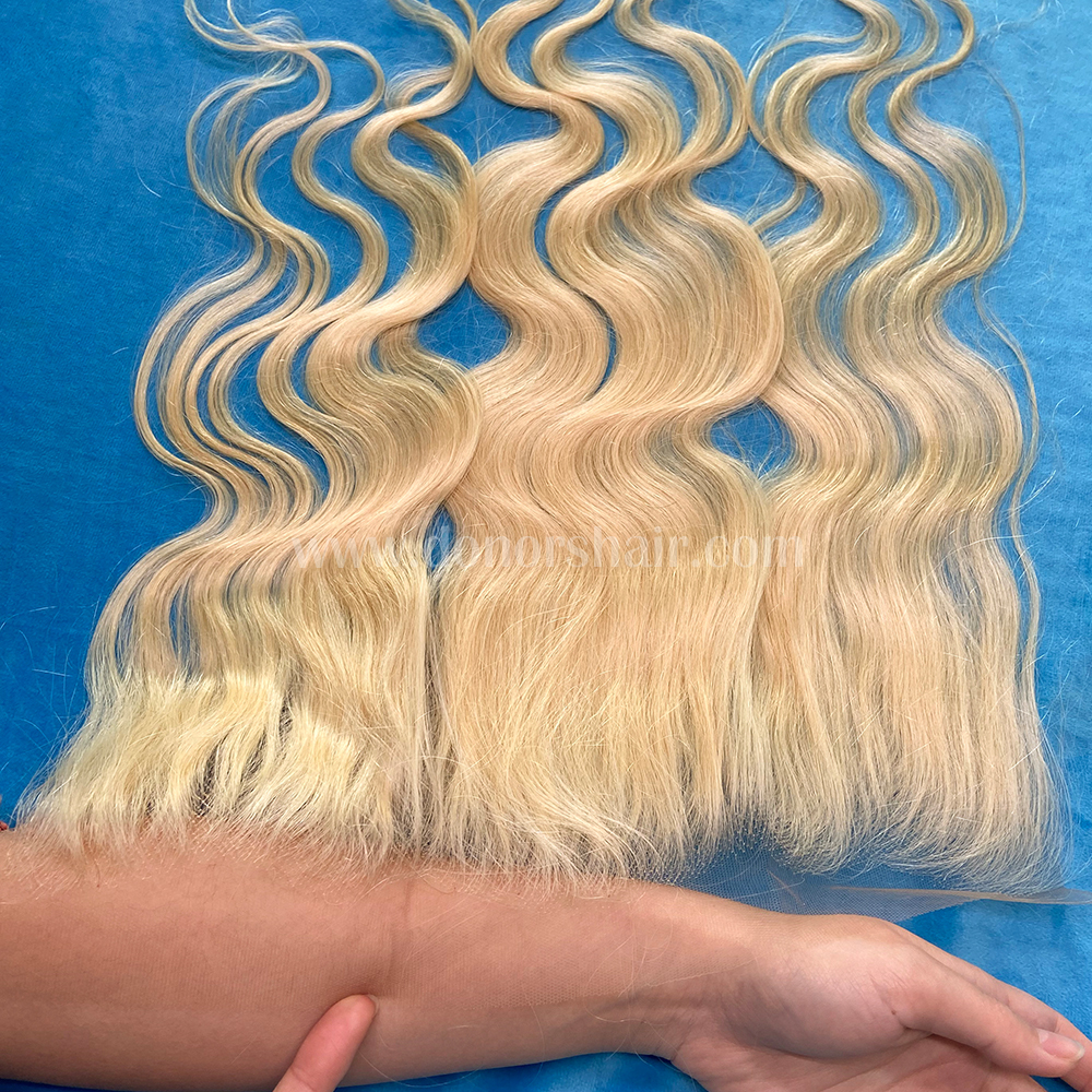 Donors #613 Blonde Color Body Wave 13x4 HD Lace Frontal