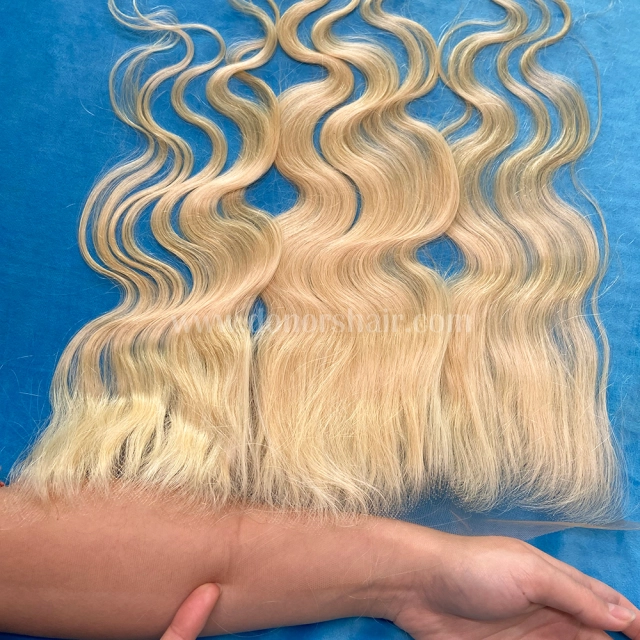 Donors #613 Blonde Color Body Wave 13x4 HD Lace Frontal