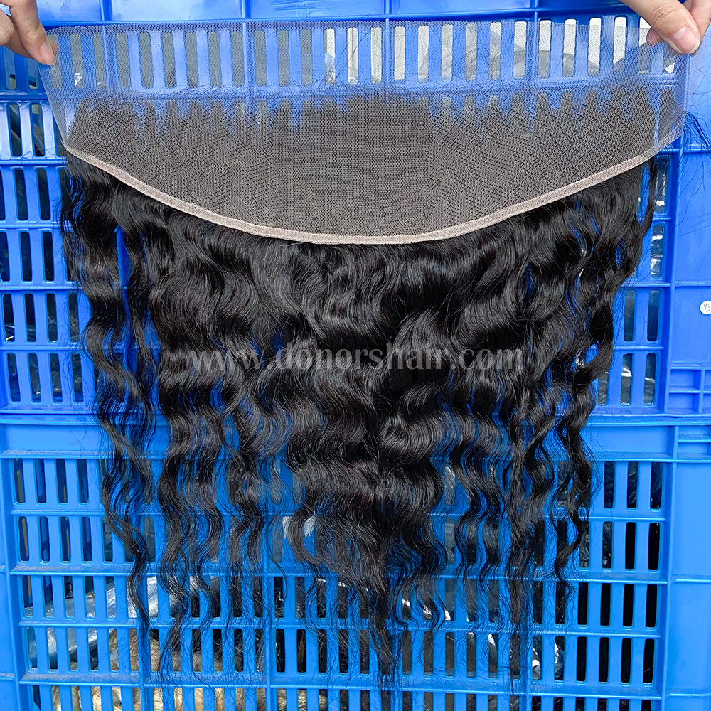 Donors Raw Hair Cambodian Wavy 13x4 Transparent Lace Frontal