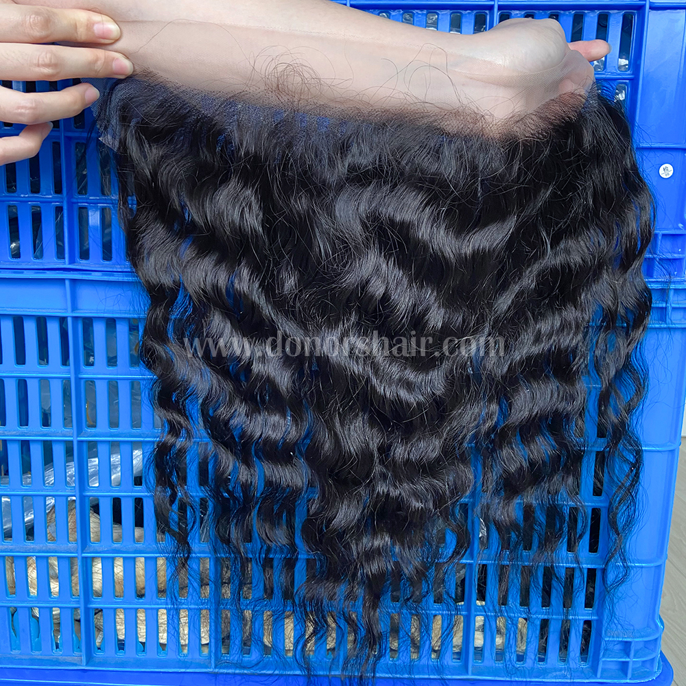 Donors Raw Hair Cambodian Wavy 13x4 Transparent Lace Frontal