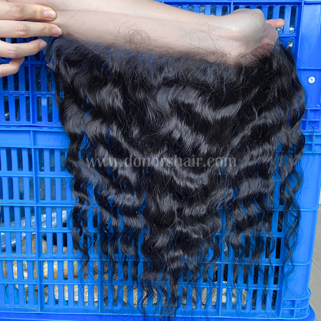 Donors Raw Hair Cambodian Wavy 13x4 Transparent Lace Frontal