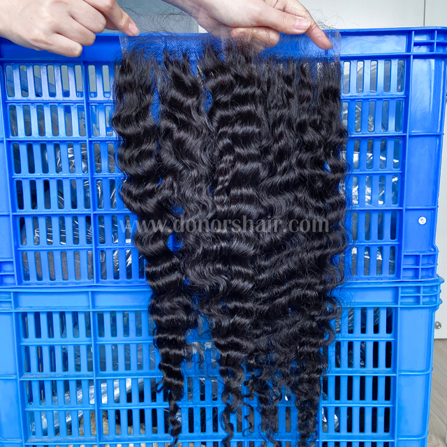 Donors Indian Curly Raw Hair 5x5 HD Lace Closure