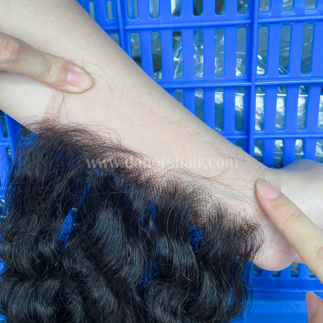 Donors Indian Curly Raw Hair 5x5 HD Lace Closure